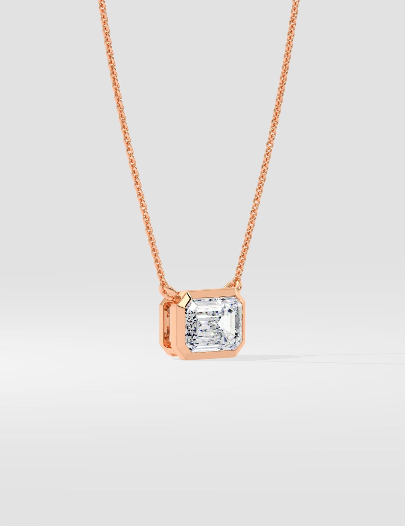 1 ct East West Emerald Necklace - House of Quadri