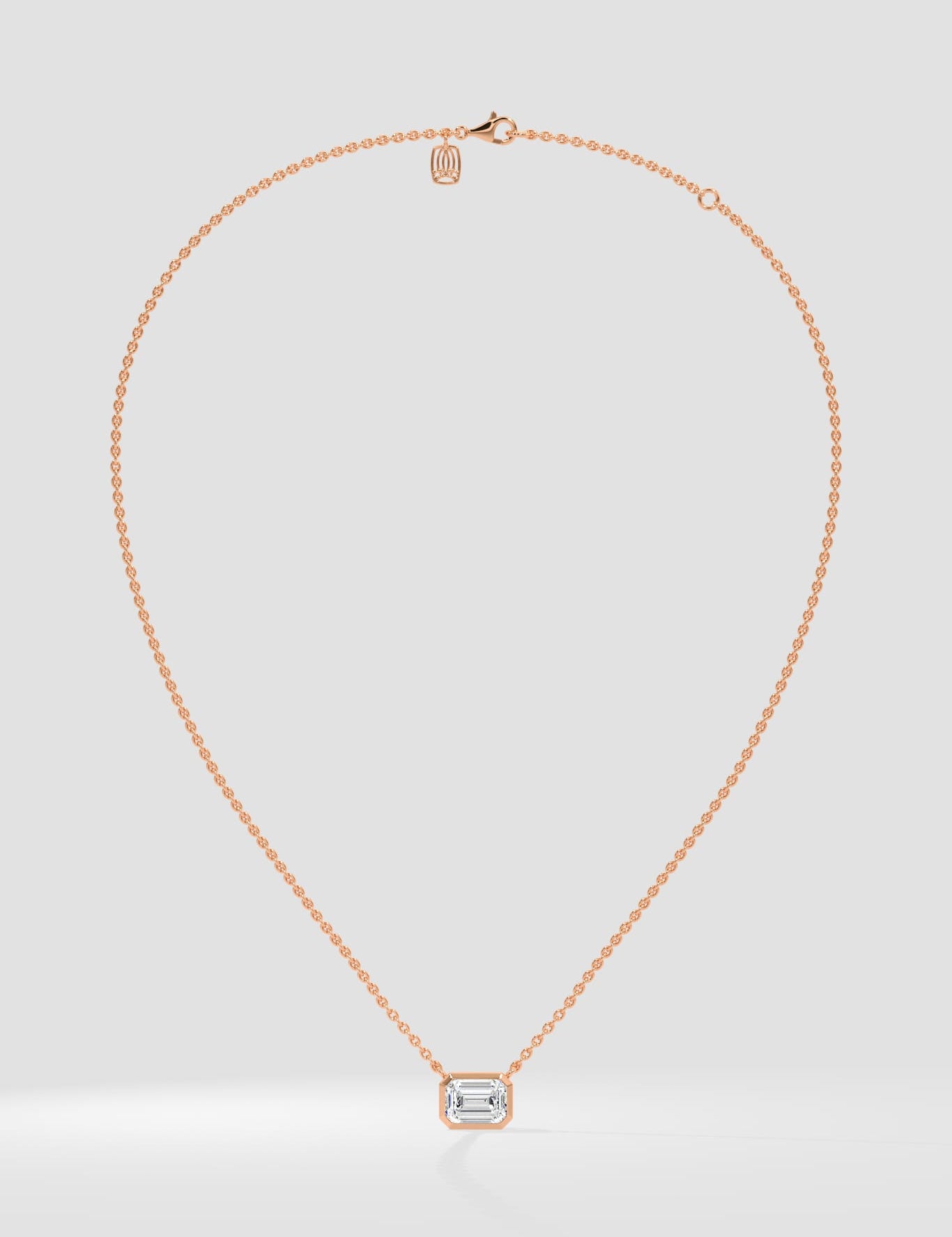 1 ct East West Emerald Necklace - House of Quadri