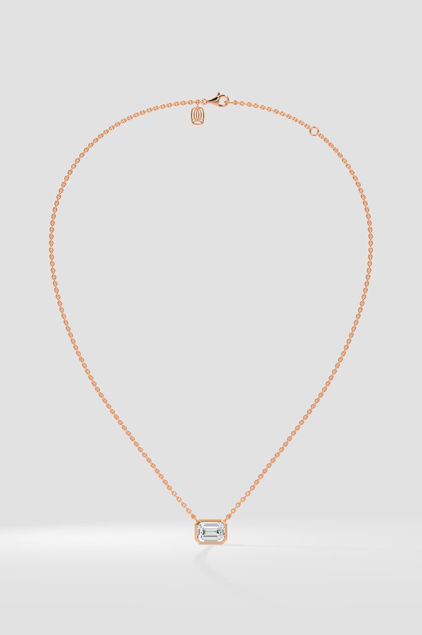 1 ct East West Emerald Necklace - House of Quadri
