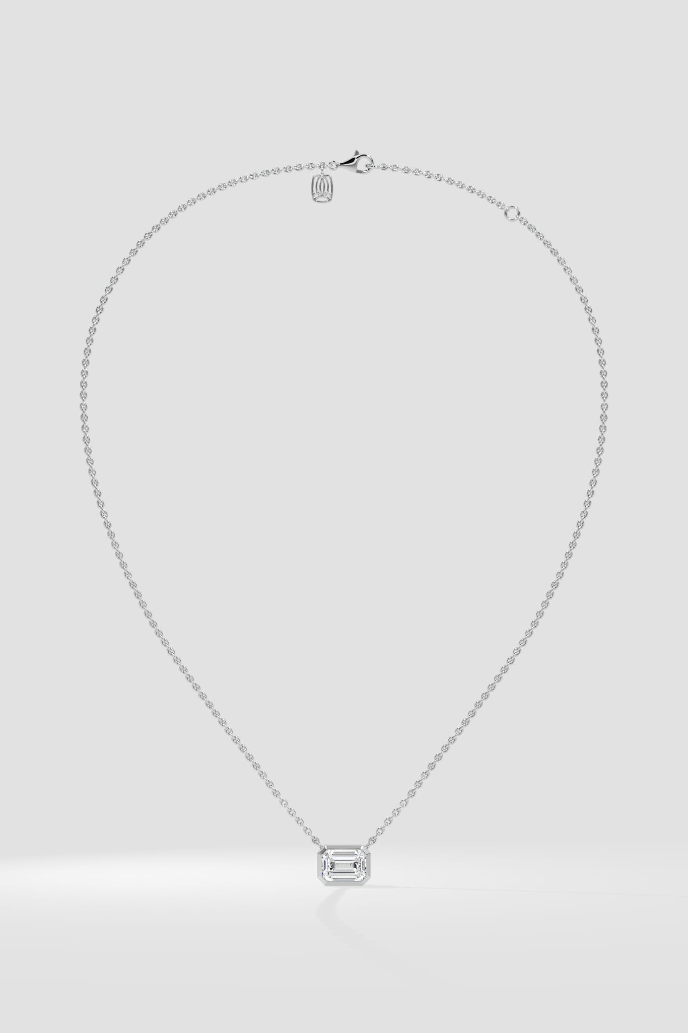 1 ct East West Emerald Necklace - House of Quadri