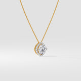 1.5 ct Cushion Halo Pendant