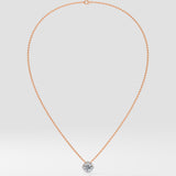 1.5 ct Cushion Halo Pendant