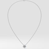 1.5 ct Cushion Halo Pendant