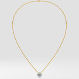 1.5 ct Cushion Halo Pendant