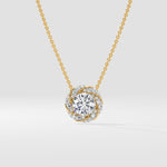 Swirl Solitaire Necklace - House of Quadri