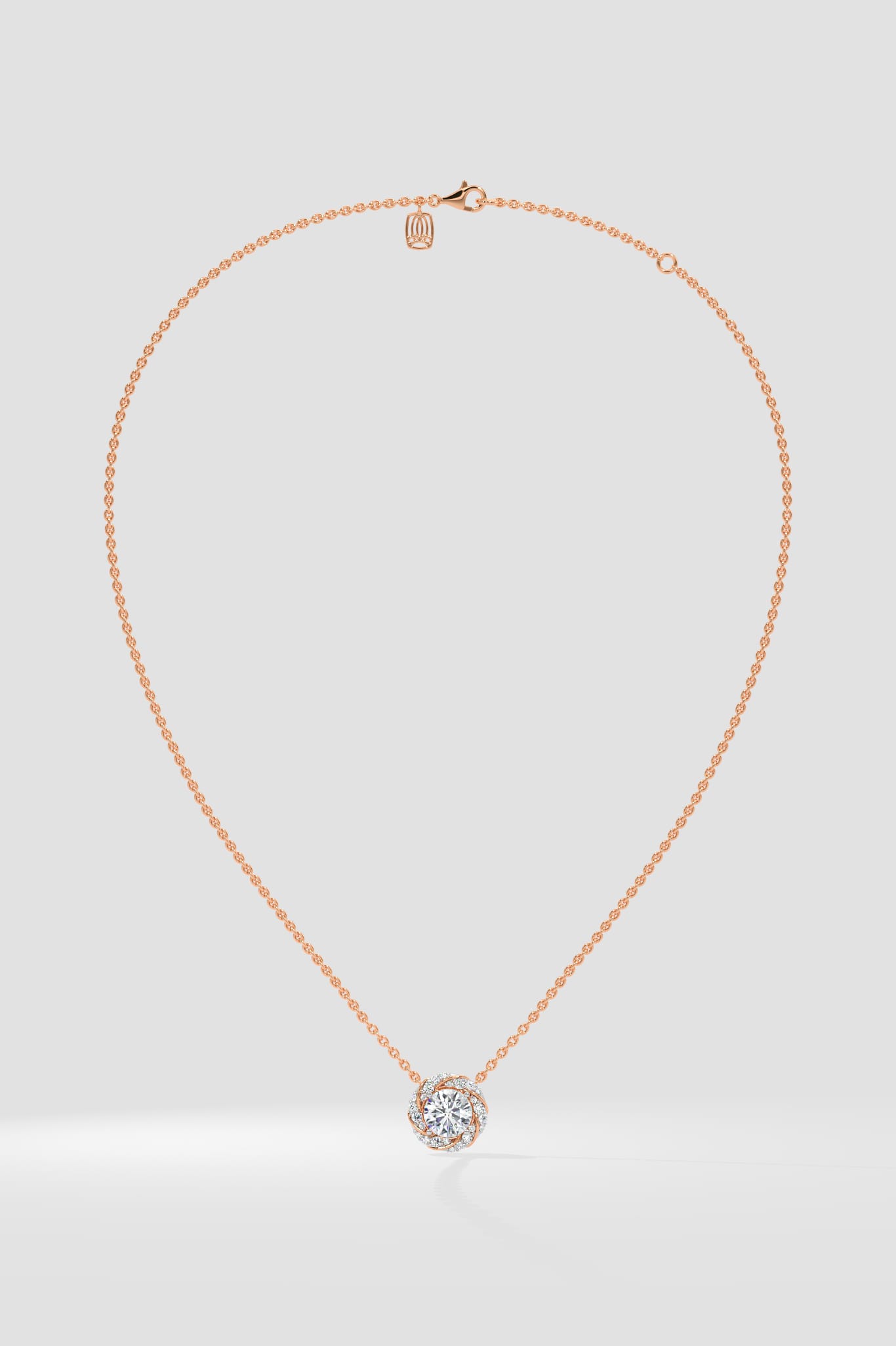 Swirl Solitaire Necklace - House of Quadri
