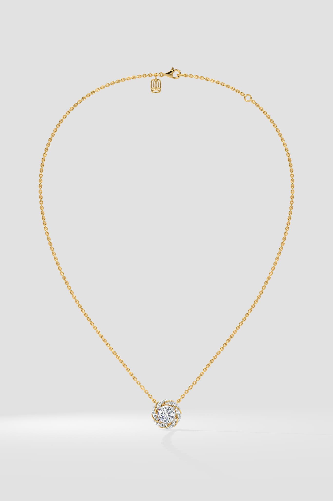 Swirl Solitaire Necklace - House of Quadri