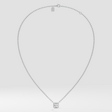 0.75 Ct Asscher Bezel Necklace