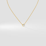 0.75 Ct Oval Bezel Necklace