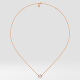 0.75 Ct Oval Bezel Necklace