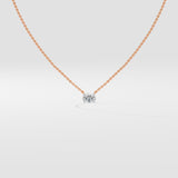 1.50 Ct Oval Bezel Necklace