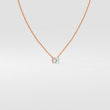 1.50 Ct Oval Bezel Necklace