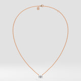 1.50 Ct Oval Bezel Necklace