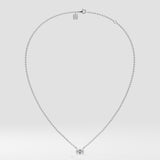 1.50 Ct Oval Bezel Necklace