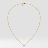 1.50 Ct Oval Bezel Necklace