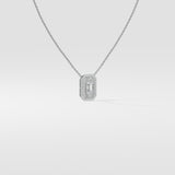 1.50 Ct Emerald Halo Necklace
