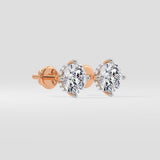 2 Ct Invisible Halo Solitaire Studs
