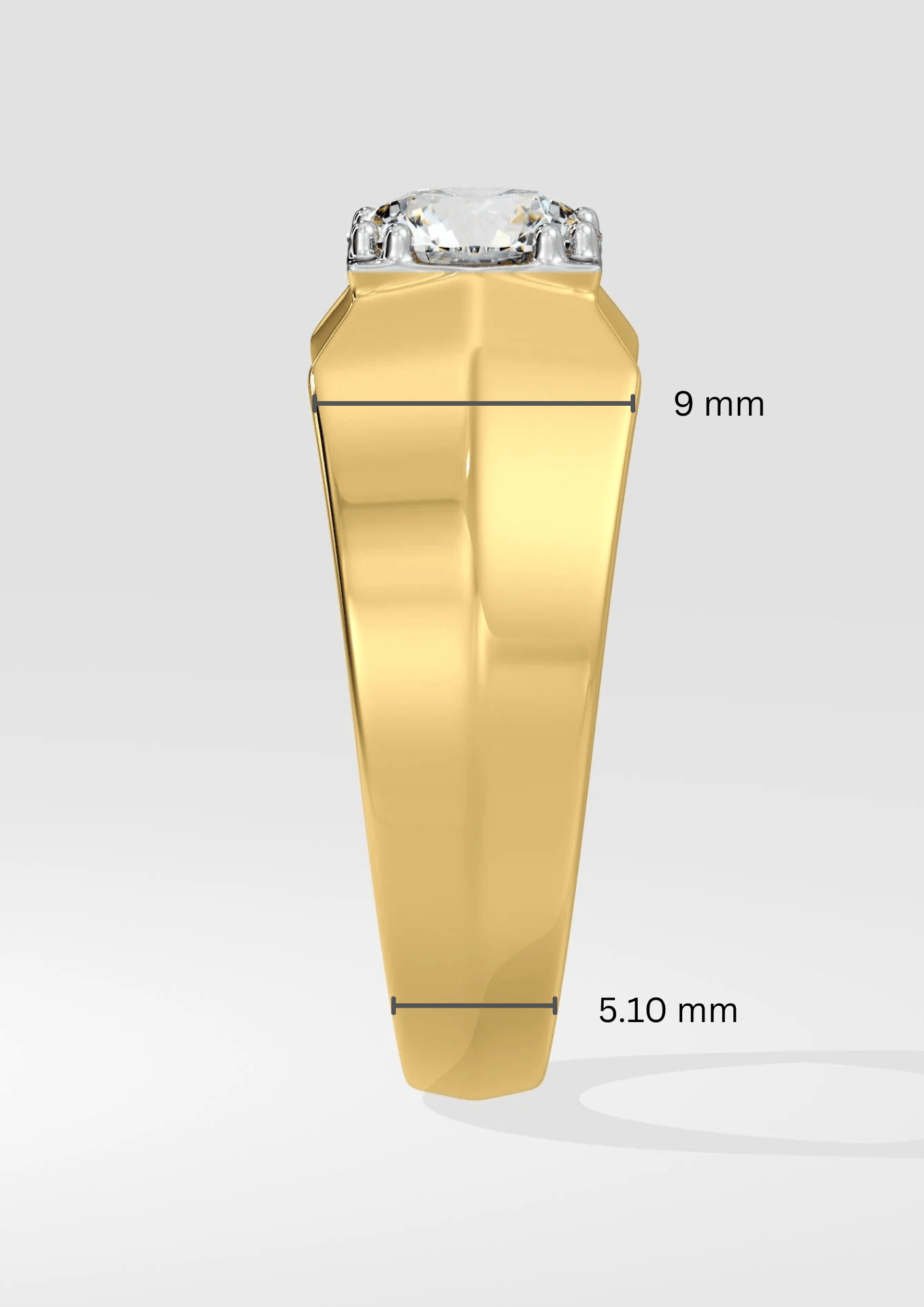 The Regal Solitaire Men's Ring - House Of Quadri