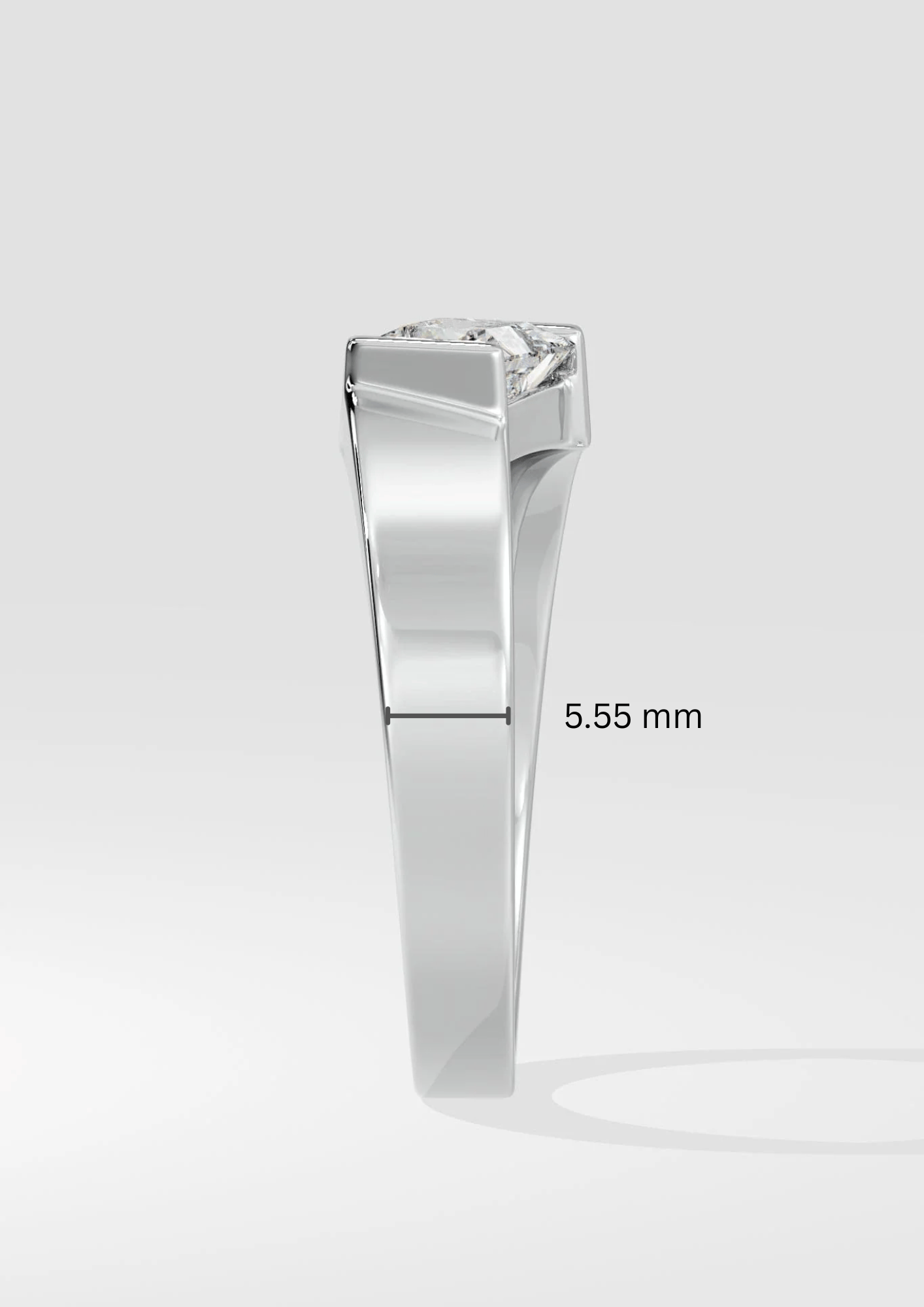 Angular Princess Cut Men's Ring - House Of Quadri