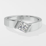 Angular Princess Cut Men's Ring