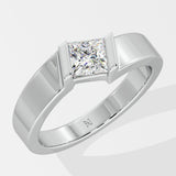 Angular Princess Cut Men's Ring