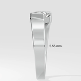 Angular Princess Cut Men's Ring