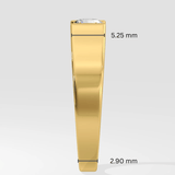 Bar Set Solitaire Men's Ring - House Of Quadri