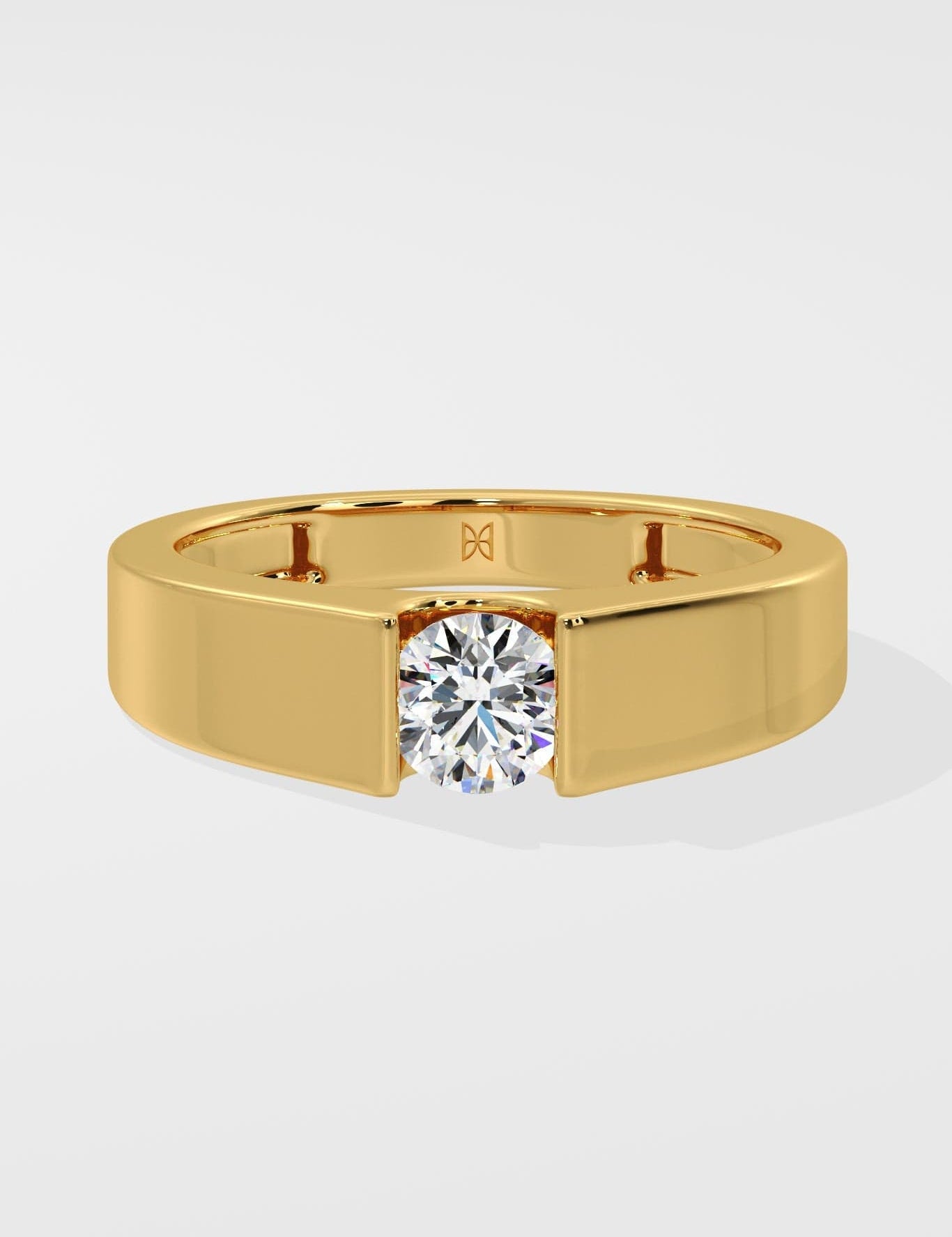 Bar Set Solitaire Ring - House Of Quadri