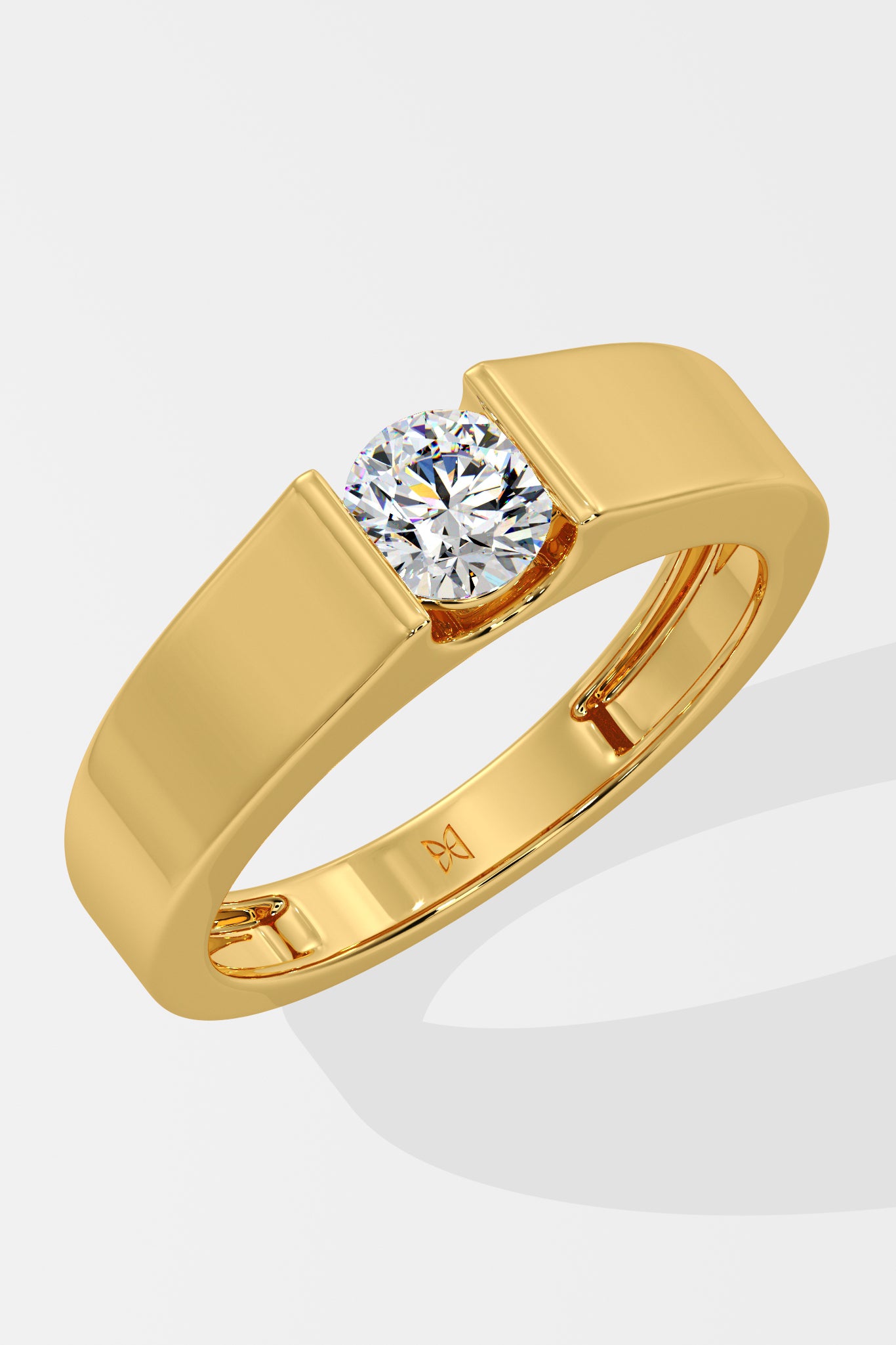 Bar Set Solitaire Ring - House Of Quadri