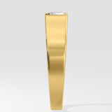 Bar Set Solitaire Men's Ring