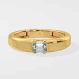 East West Emerald Men's Ring