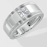 Bold Princess Cut Men's Ring