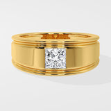 Bold Princess Cut Men's Ring