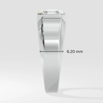 Asscher Solitaire Men's Ring - House Of Quadri