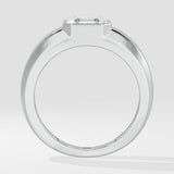 Asscher Solitaire Men's Ring