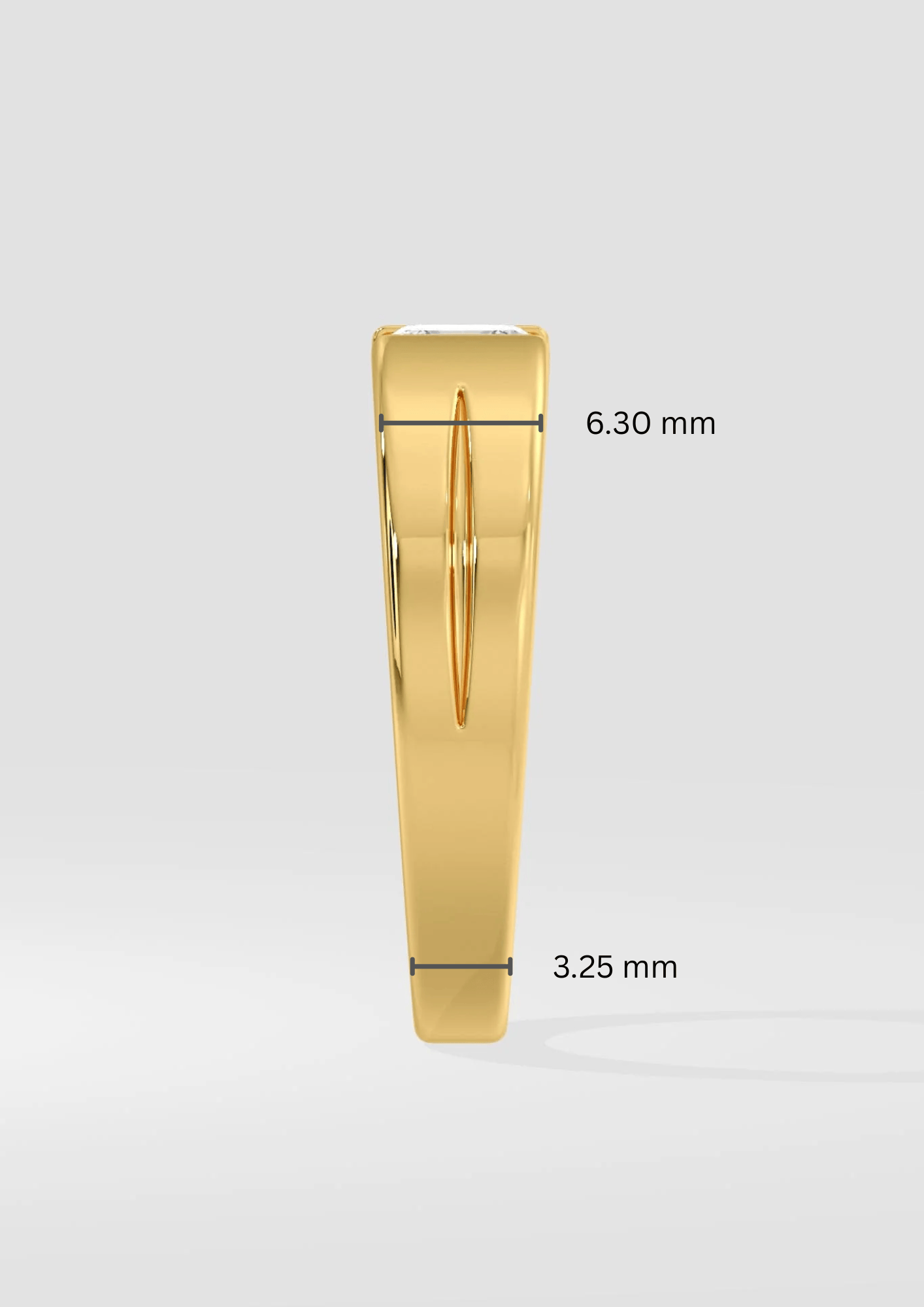 1 Ct Asscher Men's Ring - House Of Quadri