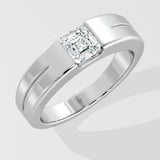1 Ct Asscher Men's Ring