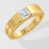 1 Ct Asscher Men's Ring