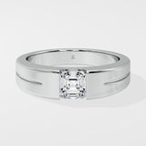 1 Ct Asscher Men's Ring