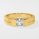 1 Ct Asscher Men's Ring