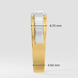 1 ct Aspen Two Tone Men's Ring - House Of Quadri