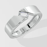 0.50 Ct Angular Baguette Men's Ring