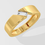 0.50 Ct Angular Baguette Men's Ring
