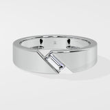 0.50 Ct Angular Baguette Men's Ring