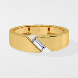 0.50 Ct Angular Baguette Men's Ring