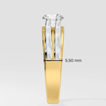 Apollo Two-Tone Solitaire Men's Ring - House Of Quadri