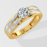 Apollo Two-Tone Solitaire Ring