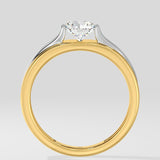 Apollo Two-Tone Solitaire Men's Ring