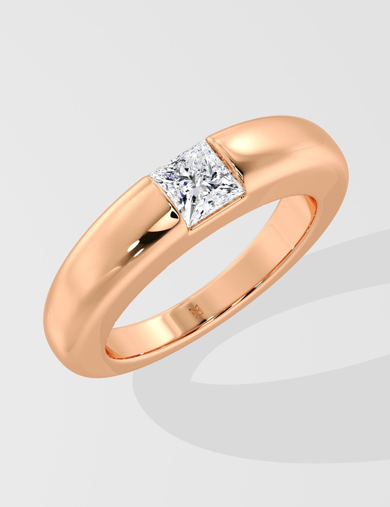 1 Ct Princess Dome Diamond Ring