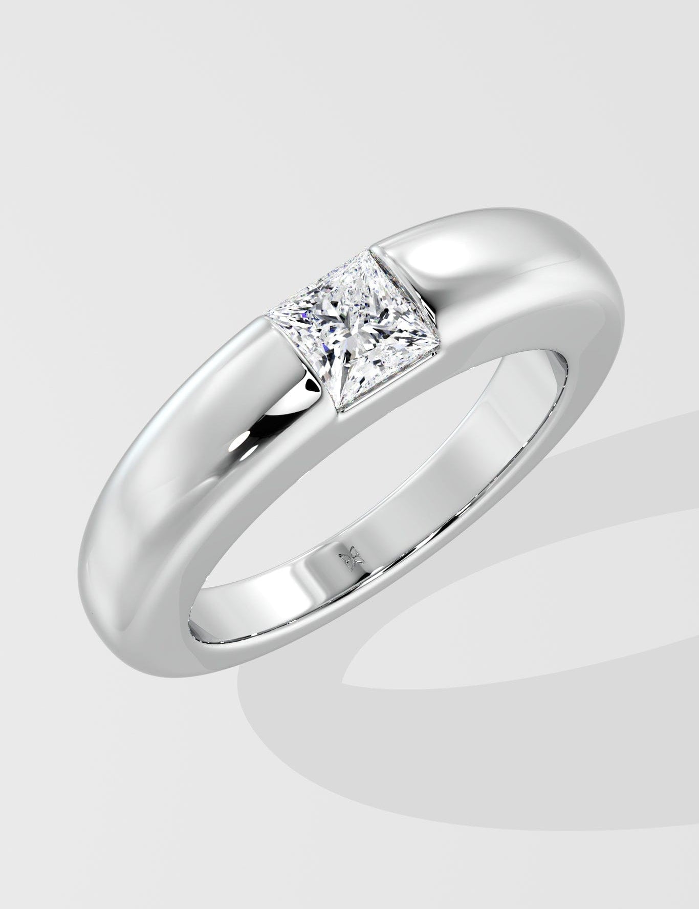 1 Ct Princess Dome Diamond Ring